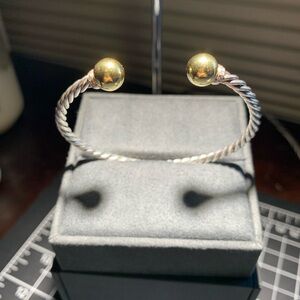 David Yurman Sterling Gold Cuff Bracelet